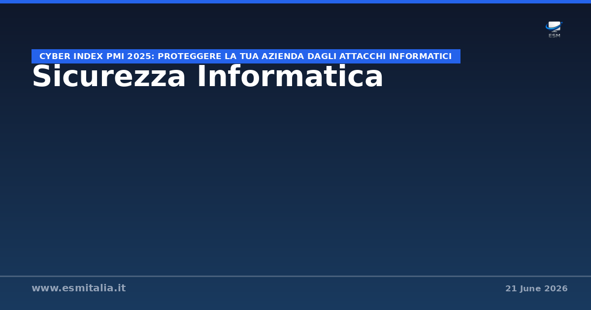 Cyber Index PMI 2025: proteggere la tua azienda dagli attacchi informatici